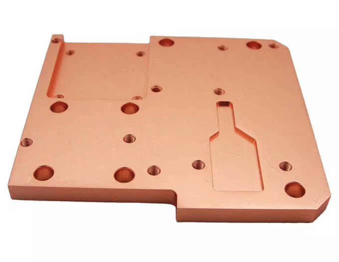 China CNC machined milled drilled brass copper plates